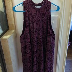 by together purple lace tunic dress